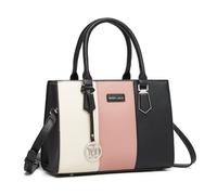 Miss Lulu Sac à Main Femmes Luxe,Sacs Tout Bandoulière Cabas Tri-Coloré en Matériau PU, Multifonctionnel pour Travail Voyage sac Université