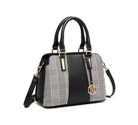 Miss Lulu Sac à Main Femmes Rayures Rétro Sacs Bandoulière Élégant Piqûre Sac D'épaule Faux Cuir