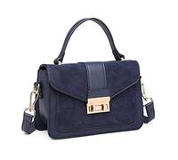 Miss Lulu Sac à Main Porté Épaule Femme - Sac Bandoulière Moyen en Simili Cuir et Daim Vintage - Idéal pour Bureau, Shopping et Soirée Élégante