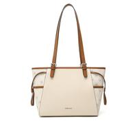 Miss Lulu Sac cabas fourre-tout pour cour de lycee, Sac à main portes épaule tendance femme, damen shoulder bag, grande format sac tote pour voyage travaille shopping college (Beige et marron)