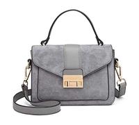 Miss Lulu Sacs Porté Epaule Femme,Petit Sac à Main Bandoulière,Sac à Rabat Élégant avec Suede et PU Cuir