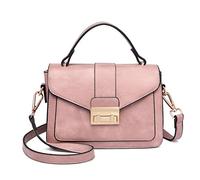 Miss Lulu Sacs Porté Epaule Femme,Petit Sac à Main Bandoulière,Sac à Rabat Élégant avec Suede et PU Cuir