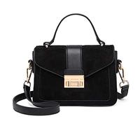 Miss Lulu Sacs Porté Epaule Femme,Petit Sac à Main Bandoulière,Sac à Rabat Élégant avec Suede et PU Cuir