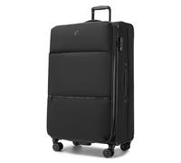 Miss Lulu Valise Grande Taille 30 Pouces 85 cm 112 L, Valise Souple Extensible 5 cm, Valise Soute Résistante avec Cadenas TSA et Roues 360° Silencieuses, Noir