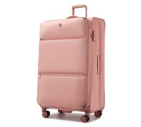 Miss Lulu Valise Grande Taille 30 Pouces 85 cm 112 L, Valise Souple Extensible 5 cm, Valise Soute Résistante avec Cadenas TSA et Roues 360° Silencieuses, Rose