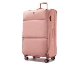 Miss Lulu Valise Grande Taille 30 Pouces 85 cm 112 L, Valise Souple Extensible 5 cm, Valise Soute Résistante avec Cadenas TSA et Roues 360° Silencieuses, Rose