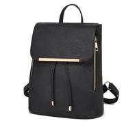 Miss Lulu Women's PU Anti-Theft Backpack, Large Capacity Fashion School Bag with Multiple Pockets, Convertible Shoulder Bag for Work, Travel, and Daily Use