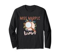 Miss Marple Knows Loupe avec Fleurs Manche Longue