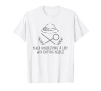 Miss Marple Ne sous-Estimez jamais Une Dame en Noir et Blanc T-Shirt