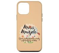 Miss Marple ne sous-Estimez jamais Une Femme avec des Aiguilles à Tricoter Coque pour iPhone 12 Mini