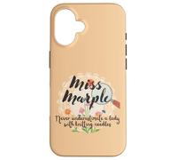 Miss Marple ne sous-Estimez jamais Une Femme avec des Aiguilles à Tricoter Coque pour iPhone 16