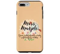 Miss Marple ne sous-Estimez jamais Une Femme avec des Aiguilles à Tricoter Coque pour iPhone 7 Plus/8 Plus
