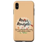Miss Marple ne sous-Estimez jamais Une Femme avec des Aiguilles à Tricoter Coque pour iPhone XS Max