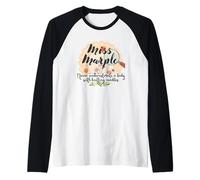 Miss Marple ne sous-Estimez jamais Une Femme avec des Aiguilles à Tricoter Manche Raglan