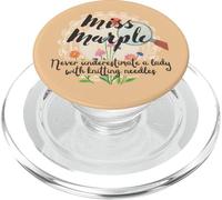 Miss Marple ne sous-Estimez jamais Une Femme avec des Aiguilles à Tricoter PopSockets PopGrip pour MagSafe