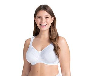 Miss Mary Cotton Now Soutien-Gorge Minimiseur Coton Armatures Grande Taille | Effet minimisant, Coton respirant, Armatures, Grande taille, Poitrine forte, Dentelle décorative, Bonnets plats