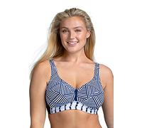 Miss Mary of Sweden Azur Soutien-Gorge de Bikini d’Un Bon Soutien, sans Armature, avec Motif. 105F Bleu Marine