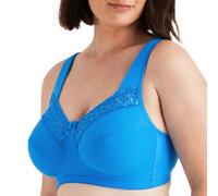 Miss Mary of Sweden : Broderie Anglaise, Soutien-Gorge de Confort en Coton, sans Armature 100I Soft Aqua