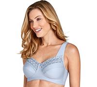Miss Mary of Sweden : Broderie Anglaise, Soutien-Gorge de Confort en Coton, sans Armature 110G Bleu Pastel