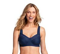 Miss Mary of Sweden : Broderie Anglaise, Soutien-Gorge de Confort en Coton, sans Armature 110I Bleu