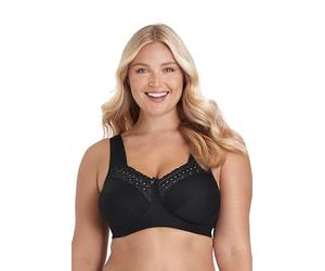 Miss Mary of Sweden : Broderie Anglaise, Soutien-Gorge de Confort en Coton, sans Armature 125I Noir