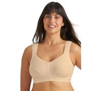 Miss Mary of Sweden Cotton Divide - Soutien-Gorge sans Armature en Coton, Confort & Maintien, Bonnets Séparés, Bretelles Rembourrées 95E Beige
