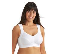 Miss Mary of Sweden Cotton Divide - Soutien-Gorge sans Armature en Coton, Confort & Maintien, Bonnets Séparés, Bretelles Rembourrées 100C Blanc