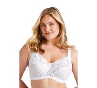 Miss Mary of Sweden : Jacquard & Lace, Soutien-Gorge à Armature et Soutien latéral 120D Blanc