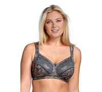 Miss Mary of Sweden Leo Soutien-Gorge sans Armature à Dentelle élastique et Bonnets Non rembourrés. Style Luxueux et imprimé Animalier. 120B Marron