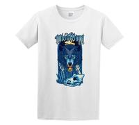 Miss May I Angry Wolf Casual Round Neck T Shirt White XL