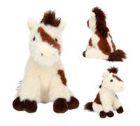 Depesche Doudou Peluche Miss Melody 14045 – Cheval crème, tâches marron, yeux noirs, 20 cm