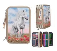 Miss Melody - Triple Pencil Case - Poppy Sand - Beige NEUF