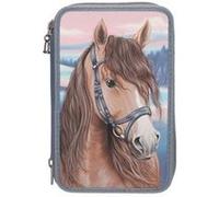 Miss Melody - Trousse - 3 compartiments, avec effet 3D - 100 % polyester - bleu Bleu G