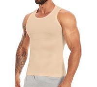 MISS MOLY Shapewear T-shirt de compression pour homme sans manches Body Shaper élastique ventre plat Débardeur gainant pour homme Gilet pour homme