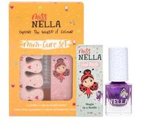Miss Nella Kit à ongles et vernis à ongles, autocollants, tatouages, lime à ongles et séparateurs d'orteils - tous conçus pour les mains et les orteils des enfants