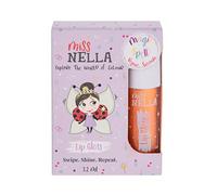 Miss Nella Magic Spell Brillant à lèvres, Rouge à lèvres hydratant pour enfants, parfum du peche, doux pour la peau, donne donne une teinte délicate de couleur transparent