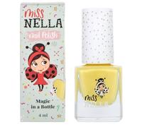 Miss Nella NEW SUMMER collection BANANA SPLIT- Vernis à ongles jaune spécial avec des paillettes pour enfants, formule Peel-off, à base d'eau et sans odeur