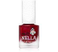 Miss Nella JAZZBERRY JAM- Vernis à ongles Bordeaux avec des paillettes spécial pour enfants, formule Peel-off, à base d'eau et sans odeur