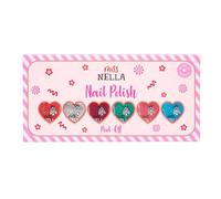 Miss Nella set Christmas Glitters: 6 vernis à ongles pour enfant et le singe séchant le vernis, non toxique, peel off, à base d’eau: Jazzberry, Under The Sea, Kiss Frog, Honey & Butterfly