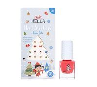 Miss Nella Vernis à Ongles Pelable et Autocollants pour Ongles, Non Toxique, 4ml, 60 Autocollants, Finition Brillante, pour Enfants 3 Ans et Plus (Snow Cute)