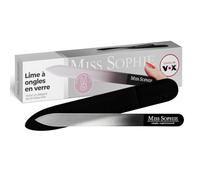 Miss Sophie lime à ongles en verre I Lime à ongles I Surface abrasive microfine I Lime en verre pour ongles & stickers I Protection grâce à une pochette en tissu I Qualité premium