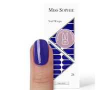 Miss Sophie Magic Carpet Lot de 24 films adhésifs ultra fins pour ongles - Couleur unie - Bleu