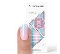 Miss Sophie Ongle Autocollant - Melt For You - Dégradé, Bleu, Rose, Nail Wraps - 24 autocollants à ongles ultra-minces autocollants à longue durée
