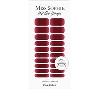 Miss Sophie Lot de 20 bandes de vernis à ongles en gel UV - Couleur unie - Pour ongles des doigts et des pieds - Rose ombré