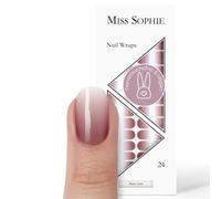 Miss Sophie Rosy Love Lot de 24 films adhésifs ultra fins pour ongles - Dégradé de couleur, nude, longue durée