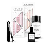 Miss Sophie 's Kit de démarrage - Film autocollant pour ongles - Autocollants pour ongles en rose baby-boomer et baby-boomer nude - Tenue longue durée - Application rapide et facile - Film pour vernis