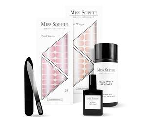 Miss Sophie 's Starter set de films auto-adhésifs pour ongles, autocollants pour ongles en rose baby-boomer et baby-boomer nu, longue tenue, application facile et rapide