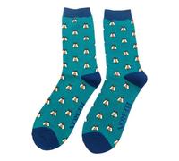 Miss Sparrow Chaussettes fantaisie pour homme Motif abeilles sur fond bleu sarcelle Taille unique, Multicolore, 7-11