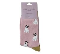 Miss Sparrow Fox Terrier Rose Poudré Femmes Nouveauté Chaussettes Adulte Taille Unique