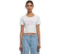 Miss Tee Mst003-baby Girl Cropped Tee T-Shirt, Blanc, XXL Femmes